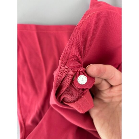 Lululemon women's 4 pink racer back‎ built in bra tank top athletic fitted - Picture 6 of 6